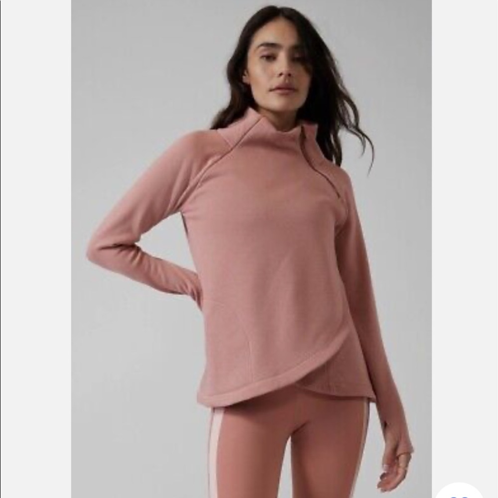 Athlete Cozy Karma Asymmetrical Pullover NWT